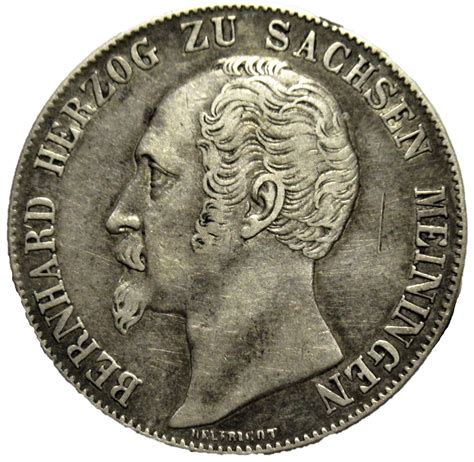 1 gulden Bernard II Duché de Saxe Meiningen Numista