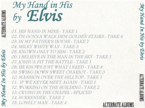 My Hand In His STAR CD Elvis New DVD And CDs Elvis Presley FTD