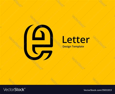 Letter E Logo Icon Design Template Elements Vector Image