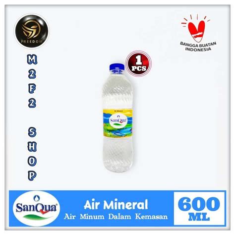 Promo Air Mineral Sanqua Tanggung Botol Pet 600 Ml Kemasan Satuan