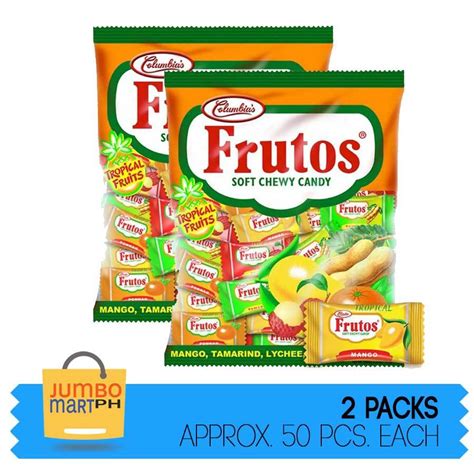 Frutos Tropical Fruits Chewy Candy X 2 Packs 50 Pcs Per Pack Shopee