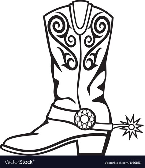 Cowboy boot Royalty Free Vector Image - VectorStock