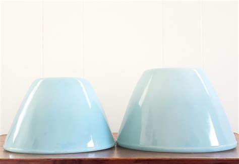 Fire King Turquoise Blue Deep Mixing Bowls Set of 2 by Anchor Hocking – Zsinta