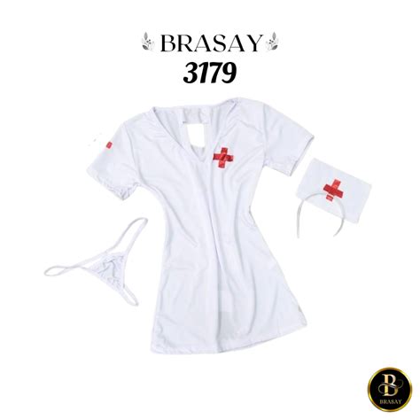 Jual Brasay Lingerie Wanita Cosplay Perawat Seragam Costume Nurse