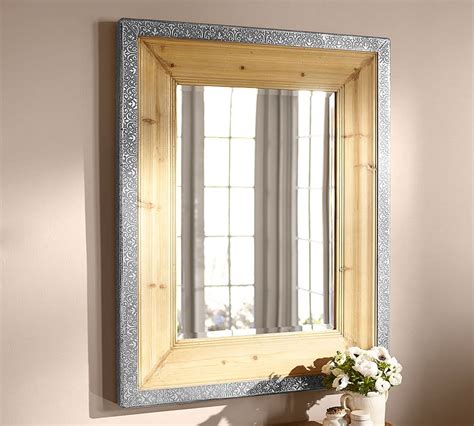 Decorative Galvanized Rimmed Wall Mirror Pottery Barn