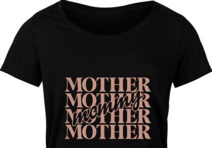 Mother Mommy Echo Stacked Text Free Svg File For Members T Shirt