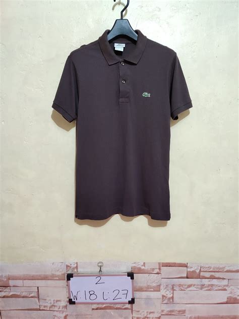 Lacoste Polo Shirt Choco Brown Men S Fashion Tops Sets Tshirts