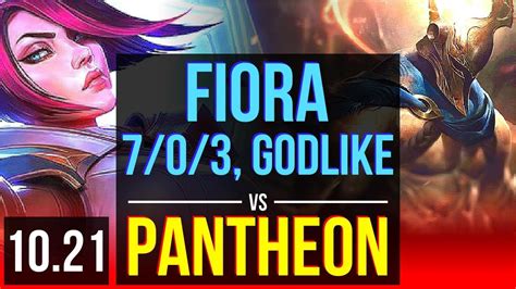 Fiora Vs Pantheon Top 703 1200 Games Godlike 09m Mastery