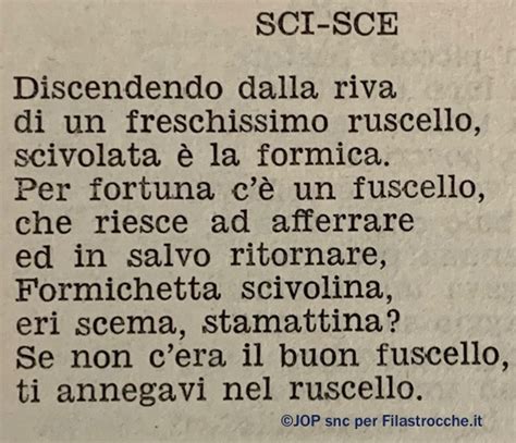 Sei Auroch Su Filastrocca Di Sci E Sce Avere Fiducia Pi Presto Perlaceo