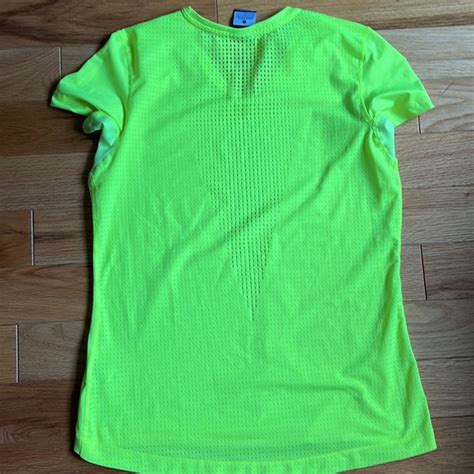 Nike Tops Nike Drifit Neon Yellow Tshirt With Mesh Back Size Womens Large Poshmark