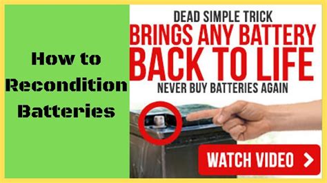 How To Recondition Batteries Save Money Buying Batteries YouTube