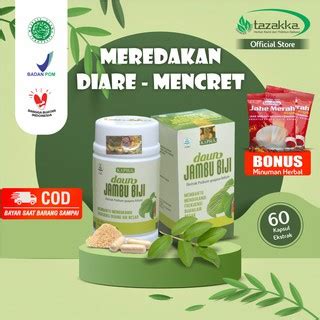 Jual Kapsul Daun Jambu Biji Kering Herbal Tazakka Original Halal BPOM