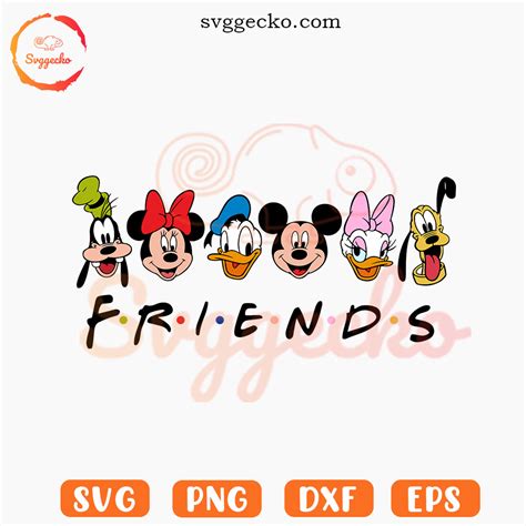 Mickey Mouse Friends SVG, Disney SVG, Cartoon SVG PNG Cut Files - Gecko