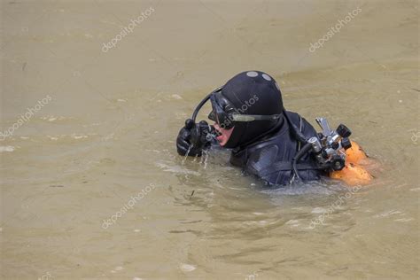 Diver Head With Scuba Set 2 — Stock Photo © Kataklinger 70420319