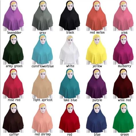 30pcs Bag Can Choose Colors Muslims 80 Cm Long One Piece Solid Color