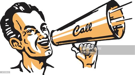 Man Calling Out With Megaphone High Res Vector Graphic Getty Images