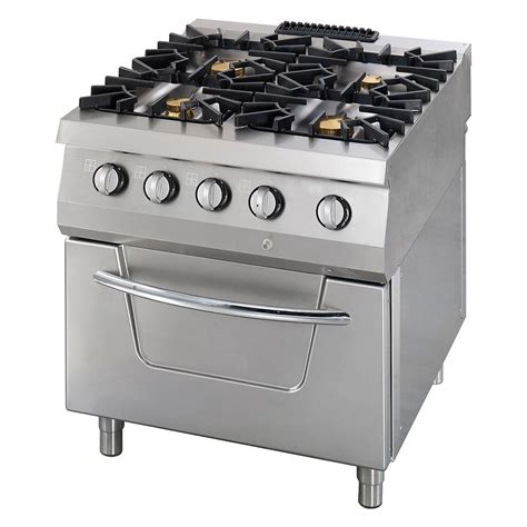 Cuisinière à gaz haut de gamme 4 Brûleurs Y compris four électrique