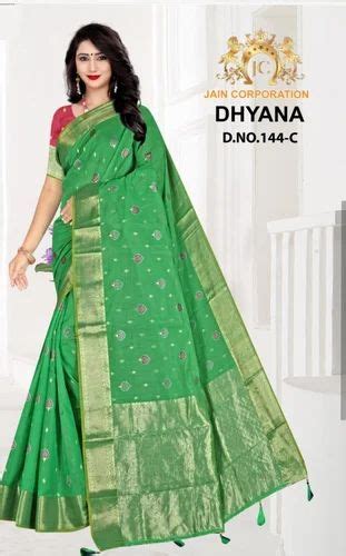 Anita Fashion Wedding Wear Fancy Silk Cotton Design Saree M With