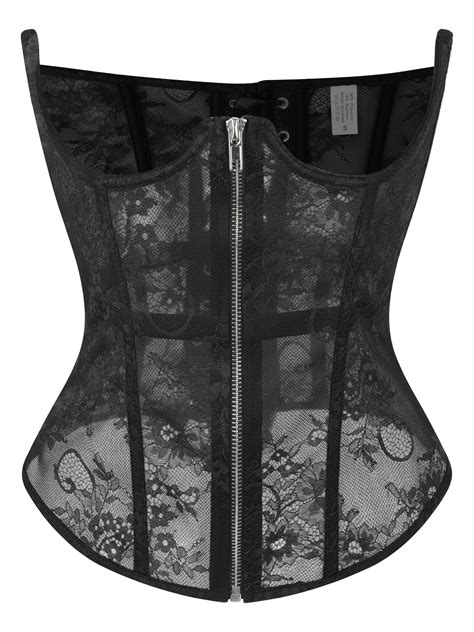 Miss Moly Underbust Corset Top Zipper Open Cup Corset Waist Trainer