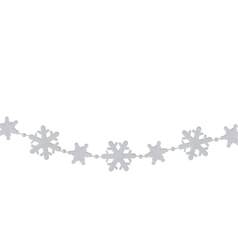 Northlight 8' White Snowflake Beaded Christmas Garland | Michaels