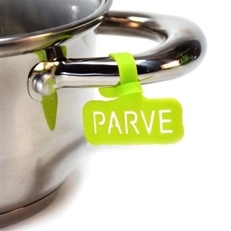 Kosher Identifiers. Jewish Kitchen Labels. Parve Pareve Green Silicone ...