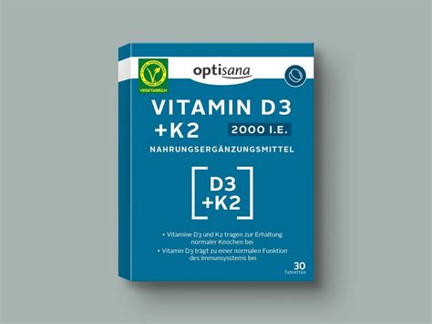 Optisana Vitamin D3 K2 2000 I E Tabletten 7 5 G Von Lidl Ansehen