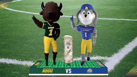 Ndsu Vs Sdsu Football Dakota Marker Rivalry Bobblehead Unveiled