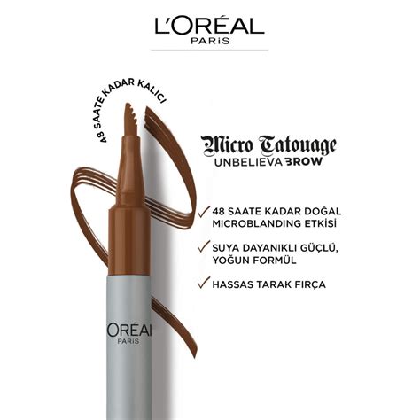 L Oréal Paris Unbelieva Brow Micro Tatouage Kaş Kalemi Dark Brunette Migros