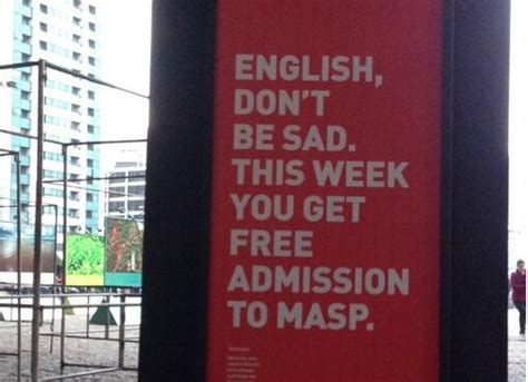 MASP consola ingleses e os convida para conhecerem o museu Vírgula