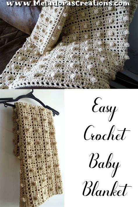 Easy Crochet Baby Filet Blanket Free Crochet Pattern Meladora S