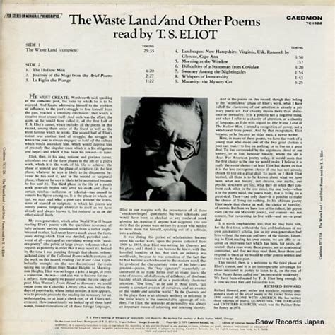 Ts The Waste Land And Other Poems Tc