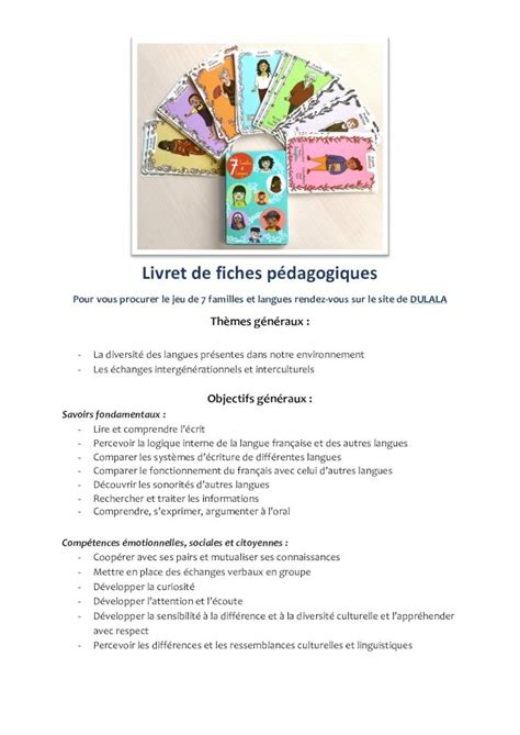 Pdf Livret De Fiches P Dagogiques Dulala Frdagogiques J Fl