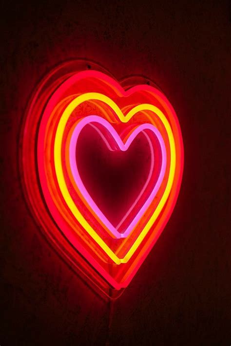 Dripping Heart Neon Sign Heart Neon Sign Heart Neon Light Sign Neon