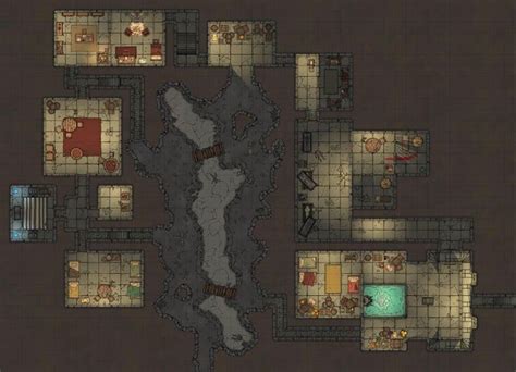 Redbrand Hideout Battlemap 47x34 Lmop Battlemaps Fantasy Map Dnd Art Map Pictures