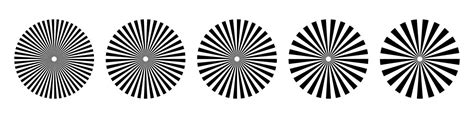 Set Of Sunburst Element Radial Stripes Collection Of Ray Vector