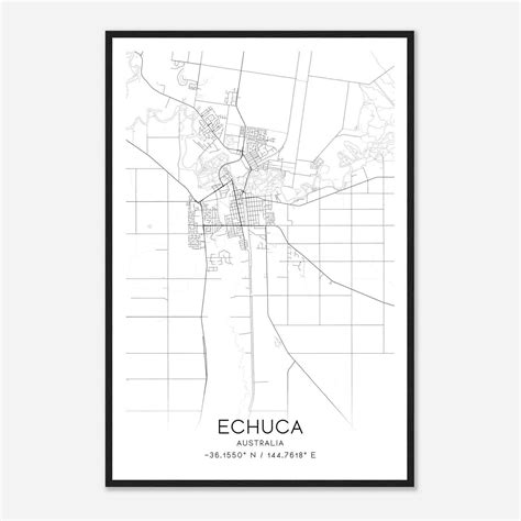 Custom Echuca Australia Map Poster Mapmory
