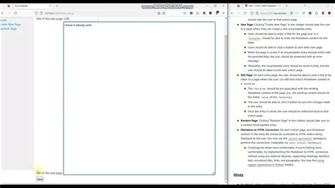 Cs50 Web Programming Project Wiki Django Youtube