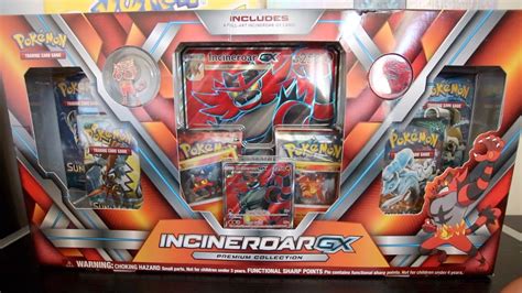 Opening A Pokemon Premium Collection Incineroar Gx Box Youtube