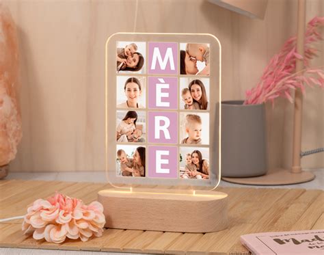 Lampe en méthacrylate Mère avec photos MadeinGift