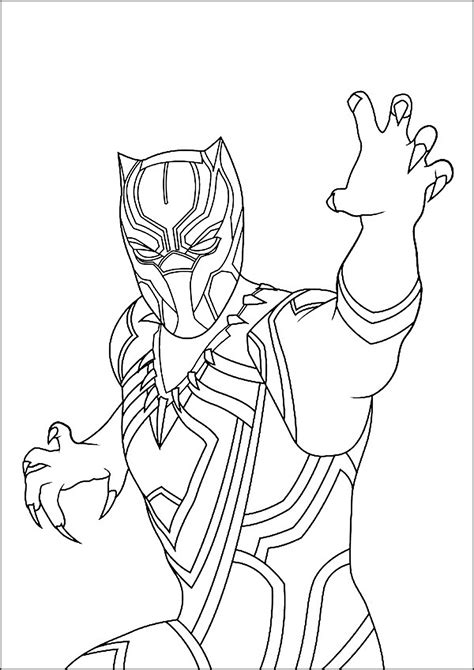 Black Panther Pr T L Action Coloriage Black Panther Pour Enfants