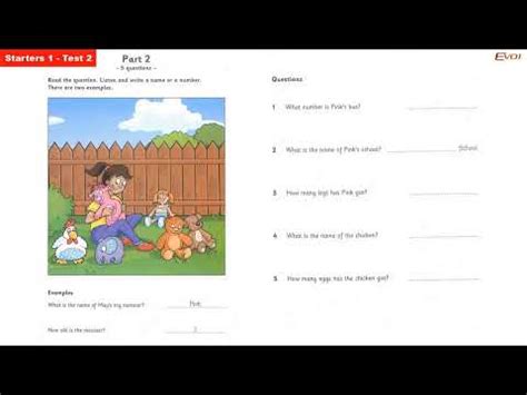 Starters 1 Test 2 Authentic Examination Papers Listening Test 2 ...