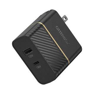 Otterbox 30W Black Dual Port USB A USB C PD Wall Charger Touch Unwired