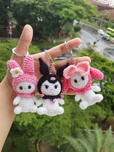 Crochet Sanrio Amigurumi Plush Kuromi My Melody Hobbies And Toys Stationery And Craft Handmade