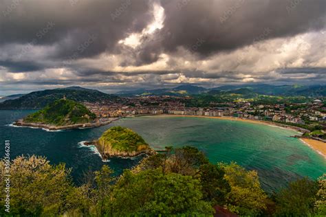 playa de la concha stock photo adobe stock