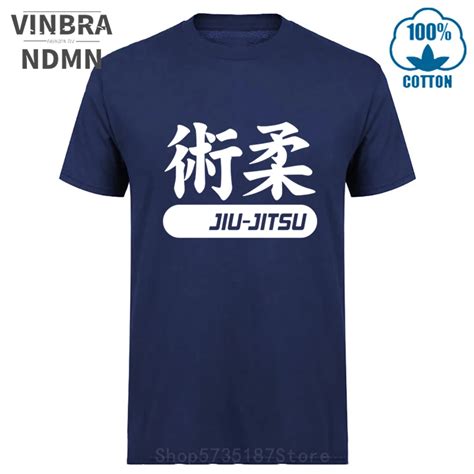 T Shirt Pour Homme Vêtement Tendance Style Japonais Kanji Jiu Jitsu