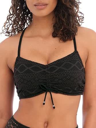 Amazon Freya Sundance Concealed Underwire Bralette Bikini Top 4000 Black Clothing
