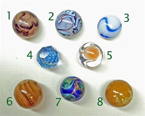 Choice Of One Antique Glass Ball Button Opaline Embedded Foil Hand