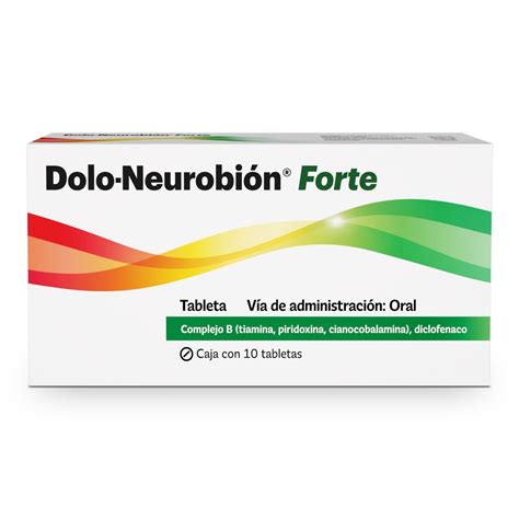 DOLO NEUROBION FORTE 10 TABLETAS Complejo B Tiamina Pridoxina