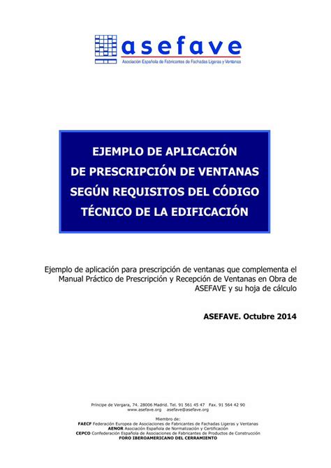 Pdf Ejemplo De Aplicaci N Prescripci N Ventanas El Presente