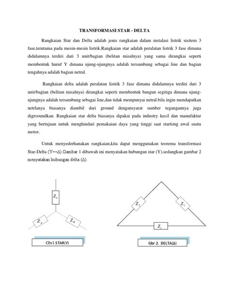 Transformasi Star Delta Pdf